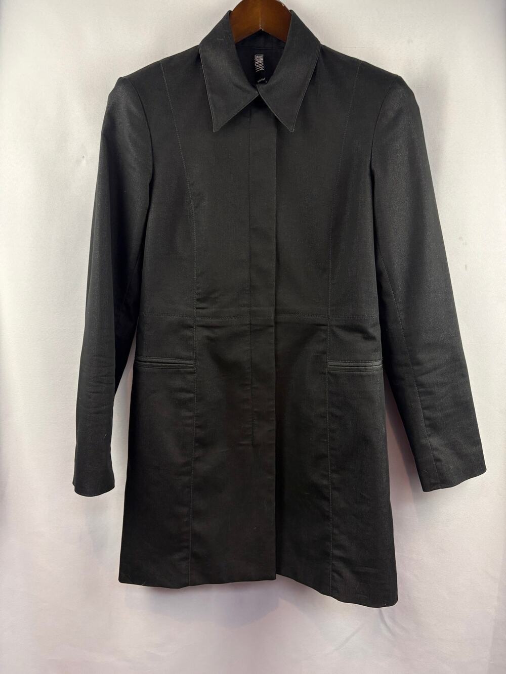 Women’s Laundry by Shelli Segal Size 8 Black Long Blazer